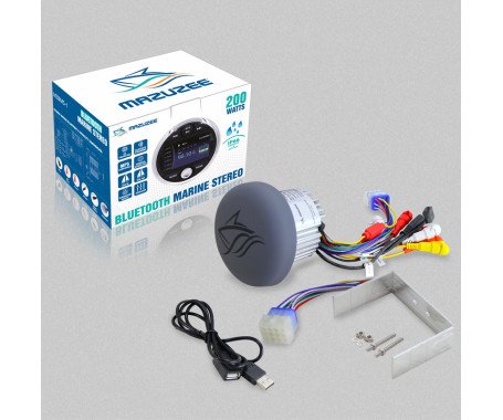AQUA MARINE - 200W Bluetooth Marine MP5 Stereo - MZBMS-1